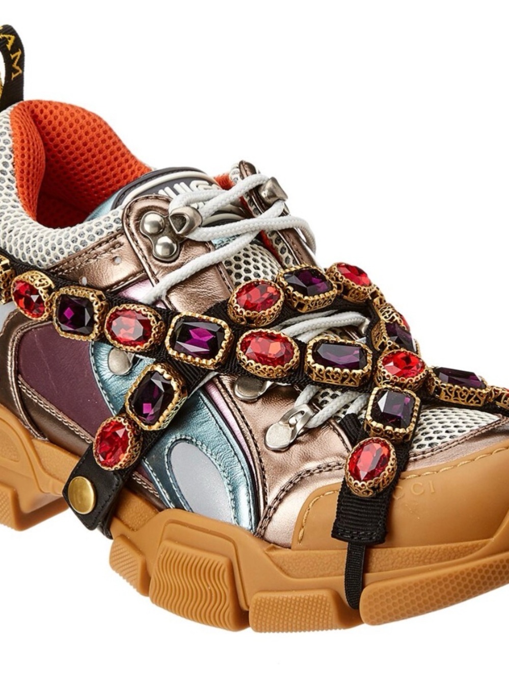 Gucci Multicolor Gem-Embellished Chunky Sneaker